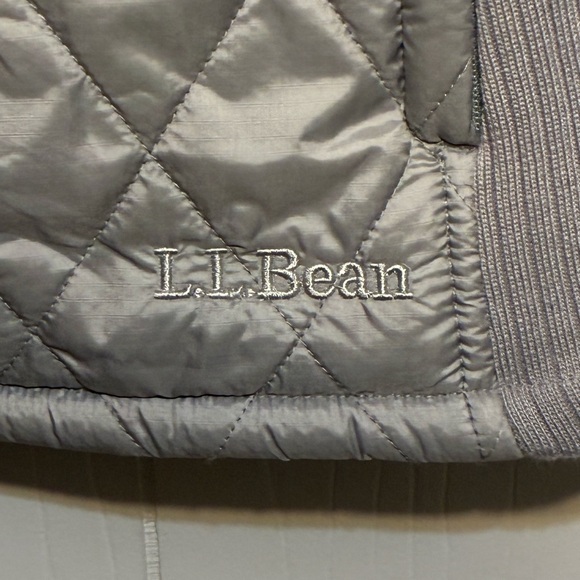 L.L. Bean Women's Quilted Jacket Vest Fleece Lined Full Zip Gray Large - Picture 3 of 10
